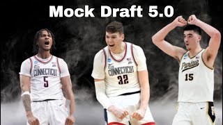 2024 NBA Mock Draft 50 National Championship Edition [upl. by Ruberta]