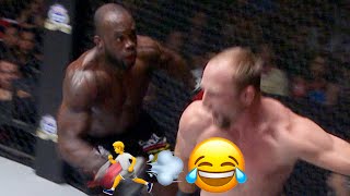 Why Are You Running 😂 Melvin Manhoef vs Brock Larson Was MADNESS [upl. by Bruell]