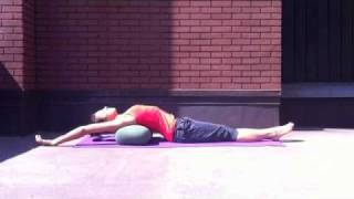 5 Yoga Poses Using a Bolster w Rebecca Pacheco [upl. by Kornher788]