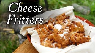 Cheese Curd Fritters  18th Century Cooking [upl. by Keane]