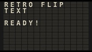 Retro Flip Text Demo [upl. by Gilda439]