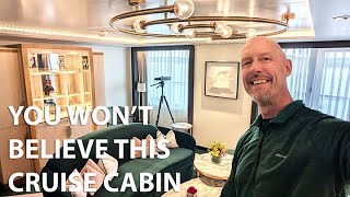 Cunard Queen Anne Queens Grill Master Suite Cabin Tour [upl. by Senalda667]