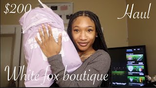 WHITE FOX BOUTIQUE CLOTHING TRYON HAUL [upl. by Airetnuhs]