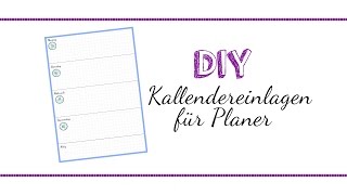 DIY  Kalendereinlagen für Planer A5 [upl. by Eliga]