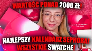 SEPHORA FAVORITES KALENDARZ ADWENTOWY 2024  SWATCHE UNBOXING [upl. by Bernelle195]