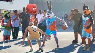 Bugs BunnyTune Squad 5v5 vs Hoopers Space Jam IRL [upl. by Ryley]