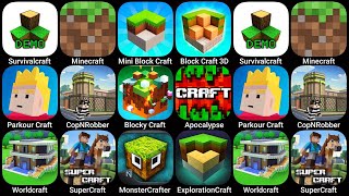 SurvivalcraftMinecraftMini Block CraftBlock Craft 3DParkour CraftCopNRobberBlocky Craft [upl. by Pennington470]