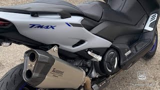 YAMAHA TMAX 560 ICON GREY 2020  AKRAPOVIC  ET CASQUE ARAI HELMET SZR VAS OCTOBRE 2020 [upl. by Redlac]