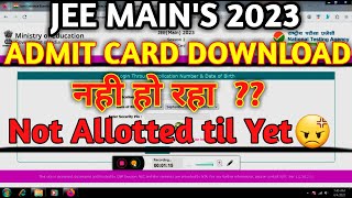 Admit Card Download Problem JEE Mains Session 2 Download Problem Your Admit Card Not Alloted [upl. by Uticas122]