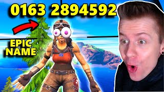 meine HANDYNUMMER als EPIC NAME in FORTNITE TOXIC EDITION [upl. by Kristien]