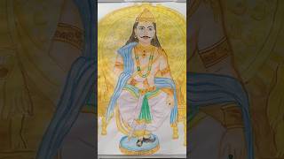 Chakravarti Ashok samrat potrait drawing acrylicpaintingtechniques drawing tranding [upl. by Nomi]