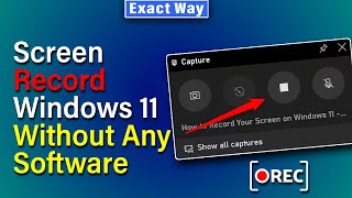 How to screen record windows 11  PC or Laptop [upl. by Marron]