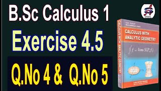 BSc Calculus Exercise 45  QNo 4 amp QNo 5 [upl. by Jerrine]