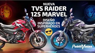 🔥👊 Nuevo LANZAMIENTO TVS Raider 125cc 2023 Marvel Super Squad Edition ¿Llegará a Colombia 🚀🔴 [upl. by Ajad]