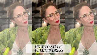 How to Style a Belted Dress  limegreen stylingtips fashiontips grwm [upl. by Linell]