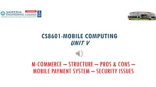 MCommerce StructurePros amp ConsMobile Payment SystemSecurity Issues [upl. by Rabi]