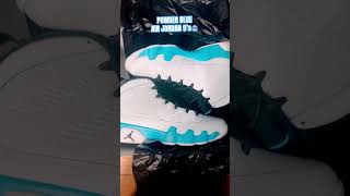 W OR L  POWDER BLUE AIR JORDAN 9 airjordan sneakers sneakerhead PowderBlue [upl. by Donaldson252]