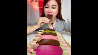 Asmr eating ice cream flavor chocolate Crispy delicious short video [upl. by Leizo]