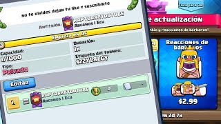 TORNEO DE 1000 PERSONAS GRATIS EN CLASH ROYALE  GANADOR EMOTICONES GRATIS [upl. by Esoryram535]