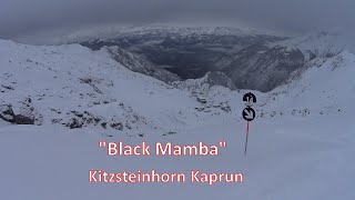 Cz3 Czarna Mamba  sławna czarna trasa narciarska nachylenie 63 Kitzsteinhorn Kaprun Alpy Austria [upl. by Gabler]