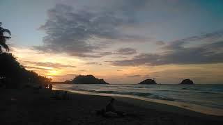 Sunset in Nacpan Beach El Nido Palawan [upl. by Sitra]