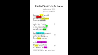 La Scapigliatura spiegata senza volerlo  quotNella tombaquot di Emilio Praga [upl. by Tamra975]