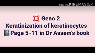 2 keratinization of keratinocytes  page 511 in Dr Assems book [upl. by Frederick]