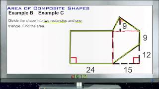 Area of Composite Shapes Examples Basic Geometry Concepts [upl. by Halsy]