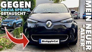 Das ist mein neuer ALTER  Renault ZOE R110 mit 41 kWh Akku ersetzt den DACIA quotklong quot SPRING [upl. by Ardnuahs]