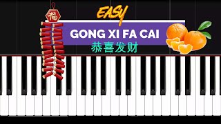 Chinese New Year Song  Gong Xi Fa Cai 恭喜发财  EASY Piano Tutorial By Musicate Academy [upl. by Norrad]