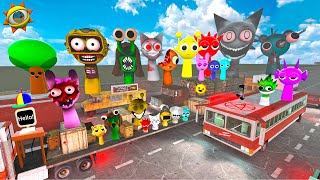 🚌 HIGHWAY 2 ALL INCREDIBOX SPRUNKI SONG FAMILY SPARTAN KICKING in Garrys Mod [upl. by Paff]