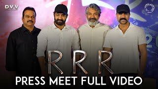 RRR Press Meet Full Video  NTR Ram Charan  SS Rajamouli  DVV Danayya [upl. by Auqined]