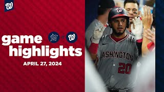 Nationals vs Marlins Game Highlights 42724  MLB Highlights [upl. by Delia]