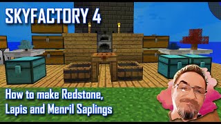 SkyFactory 4  how to get redstone lapis amp menril saplings [upl. by Mastic]