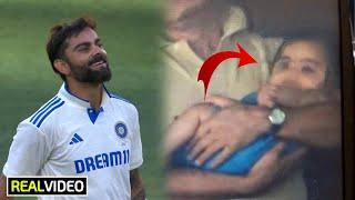 Virat Kohli got emotional after scoring 1st Century in front of his son Akaay Kohli in Ind vs Aus [upl. by Leihcar]