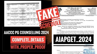 AACCCPGCOUNSELLING2024 FAKE SCHEDULE [upl. by Zacherie]