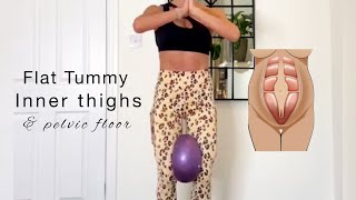 5 minutes Inner thighs Coreset Abs and pelvic floor Kimmyfitness [upl. by Derian]