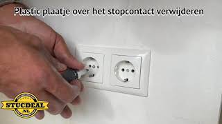 Plastic plaatje over het stopcontact verwijderen  StucDealNL [upl. by Zilvia]