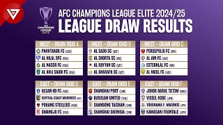 AFC CHAMPIONS LEAGUE ELITE 202425 League Stage Draw Results [upl. by Ahsiekar]