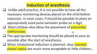 Anesthesia for pediatrics and geriatrics 4 [upl. by Alius]