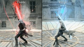 Devil May Cry 5 Vergil Vs Dante  Comparison [upl. by Sile654]