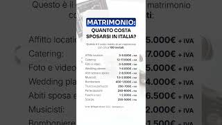 Stai pensando di sposarti 💍 matrimonio sposi risparmio finanzapersonale [upl. by Oppen]