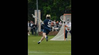 Notre Dame lacrosse goal lacrosse sport short [upl. by Ramalahs]