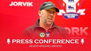 🗣️ Press Conference  Adam Hinshelwood preForest Green Rovers A [upl. by Eskill]