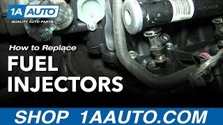 How to Replace Fuel Injectors 0106 Chevy Suburban [upl. by Ecyac434]