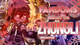 Fandoms react to eachother  1  ZhongliMorax  3 Genshin Impact  Scarawre [upl. by Anilak]