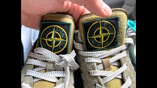 Сравниваю оригинальные с поддельными кроссовки Stone Island x New Balance 574 [upl. by Annatnom]