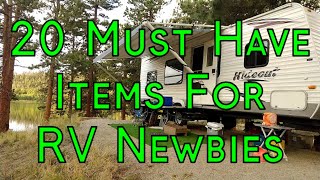 New To Camping amp RVing 20 Must Have Items For RV NewbiesNew RV Owners [upl. by Verlie]