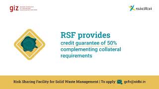 Risk Sharing Facility for Solid Waste Management  SIDBI GCFV [upl. by Yee]