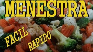 MENESTRA DE VERDURAS fácil rápido y riquísimo RECETA DE JULIO [upl. by Knudson]